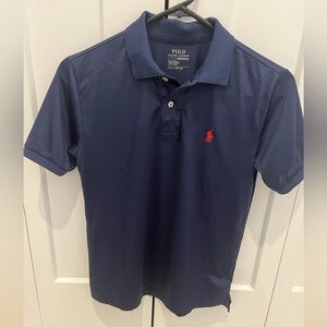 Boys navy blue performance polo shirt size 10/12